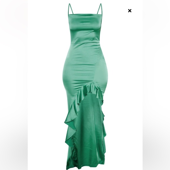 slim fit dress slacks Montana Chiffon Maxi Dress Emerald Green | Wedding Guest Dress | Maxi